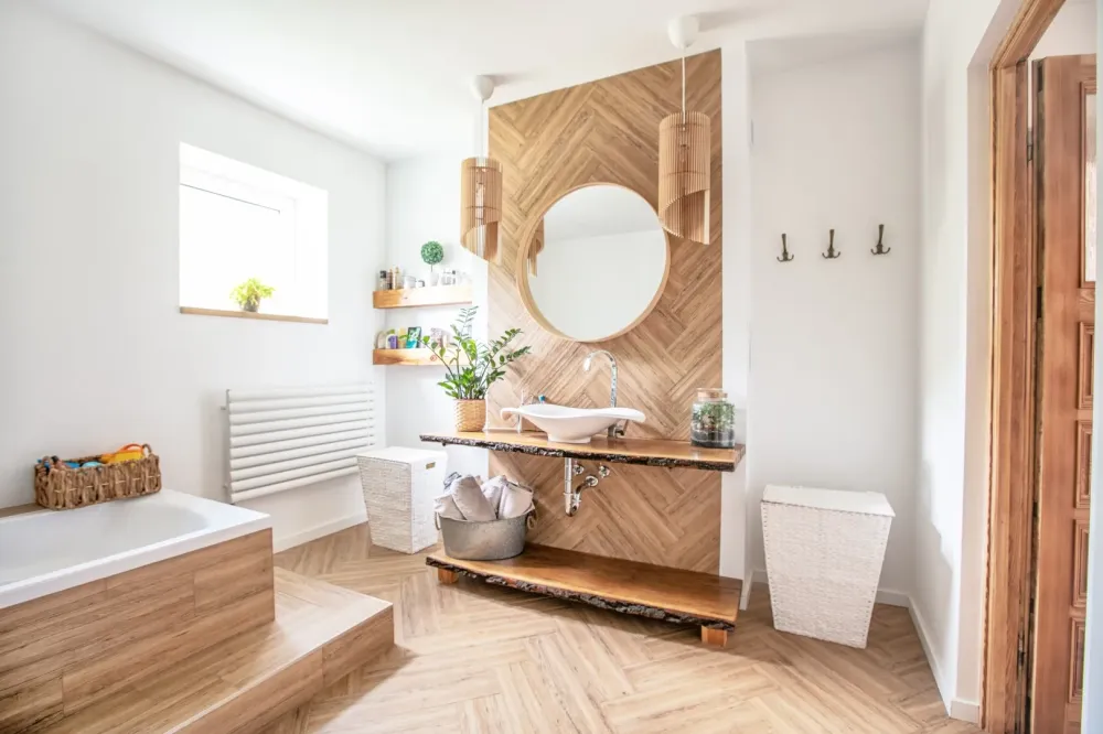 salle de bain bois